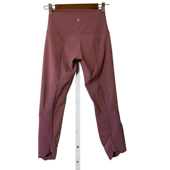 Lululemon Wunder Under Crop Luxtreme High Rise Roll Down Waist sz 6 - Picture 4 of 9